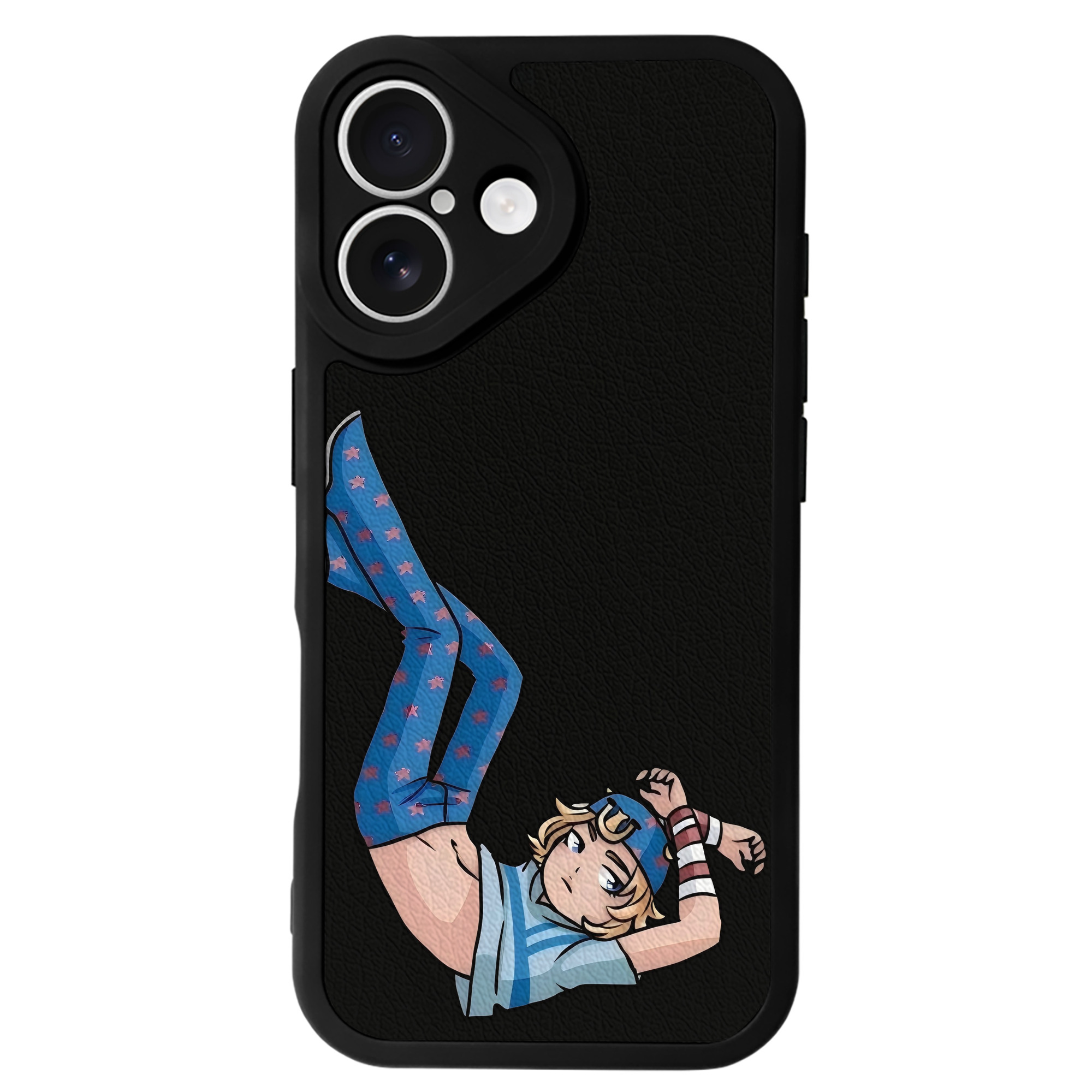 （画像用） ジョジョの奇妙な冒険 グイード?ミスタ JoJo's Bizarre Adventure Guido Mista 【iPhone 16シリーズ対応】シリコンスマホケース（レザー調） 材質：シリコン